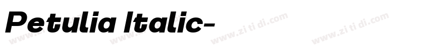 Petulia Italic字体转换